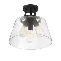 Calhoun 13-inch 3-Light Ceiling Light in Matte Black