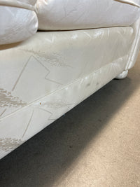 70" Off-White Satin Loveseat Sofa