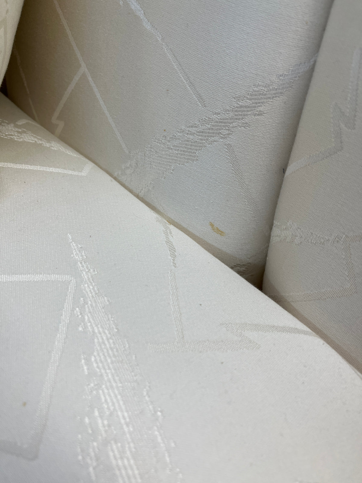 90" Off-White Satin Sofa