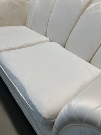 70" Off-White Satin Loveseat Sofa