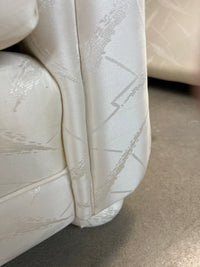 90" Off-White Satin Sofa