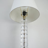 Carmen 19-inch H Table Lamp in Crystal & Brass Base