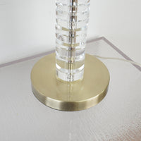 Carmen 19-inch H Table Lamp in Crystal & Brass Base