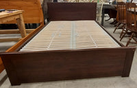 64-Inch Brown Wooden Bedframe