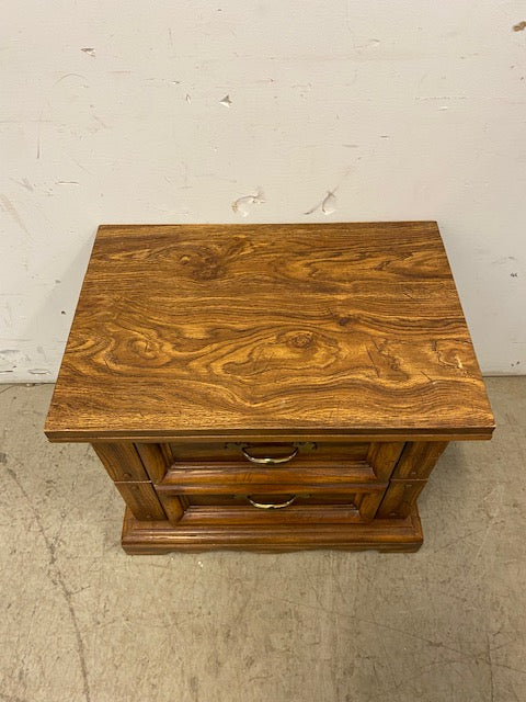Rustic Two-Drawer Nightstand