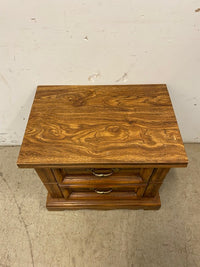 Rustic Two-Drawer Nightstand