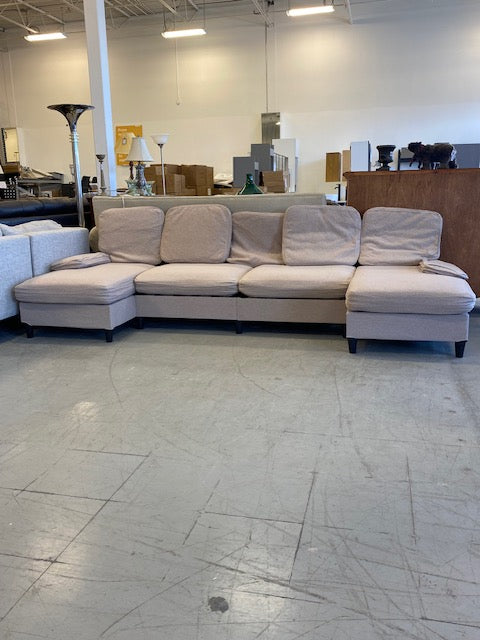 Beige Modular Sectional Sofa
