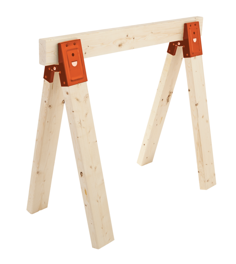 Certified Heavy Duty Steel Sawhorse Brackets, Red, 2-pc