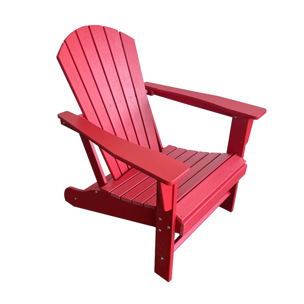 Think Patio Traditional Resin Wood Patio Muskoka Chair in Maple Red