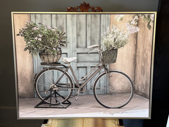 City Bike With Flowers Canvas Art