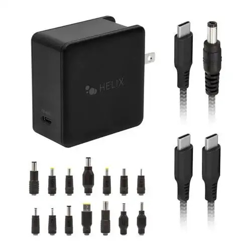 Helix PowerPlus 67-WATT Universal Laptop Charger in Black