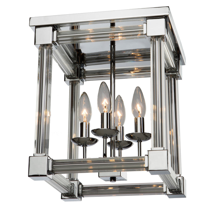 Prince Arthur 4-Llights Flush Mount Ceiling Light in Chrome