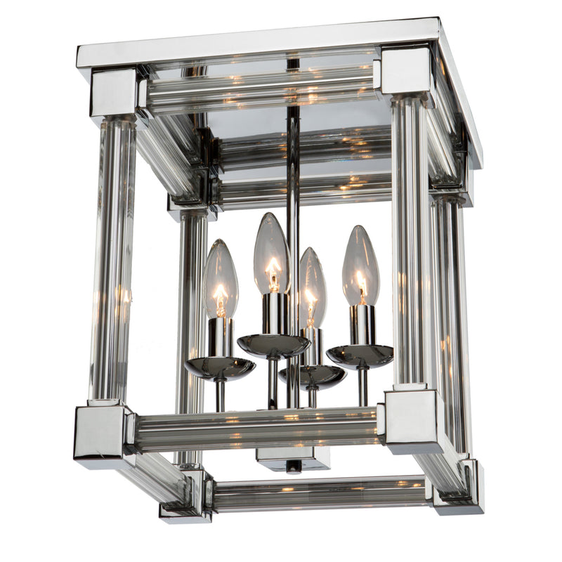 Prince Arthur 4-Llights Flush Mount Ceiling Light in Chrome