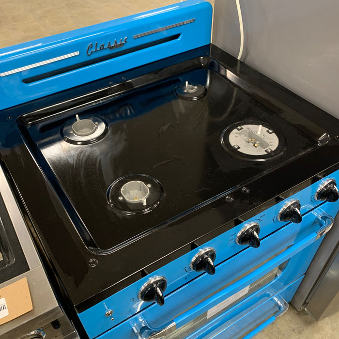 Classic Retro 30-inch Gas Range w/ Convection Oven - Robin Egg Blue