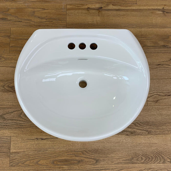 Carley 4-inch Center Pedestal Sink in White - 5343DMX