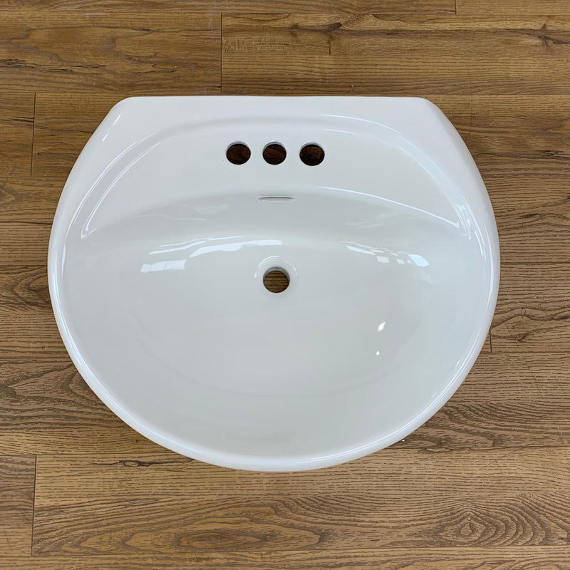 Carley 4-inch Center Pedestal Sink in White - 5343DMX