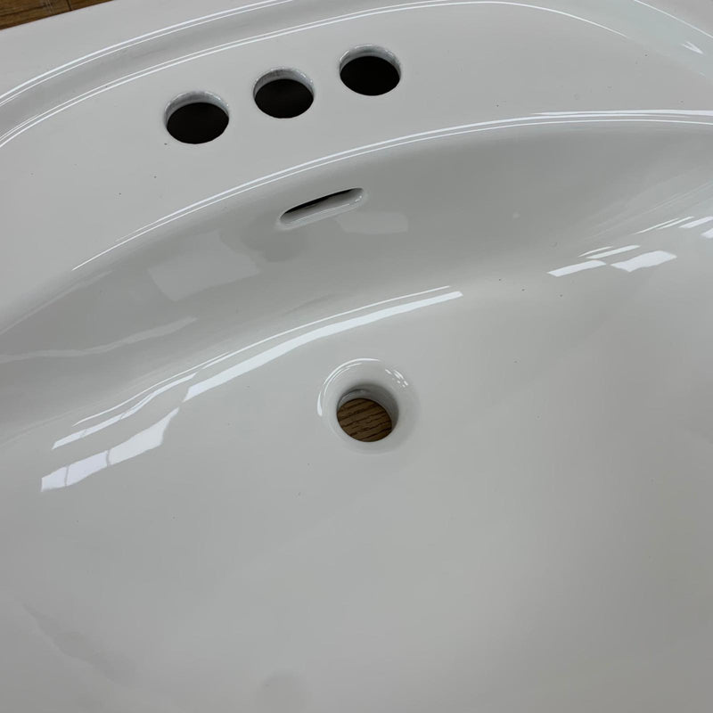 Carley 4-inch Center Pedestal Sink in White - 5343DMX
