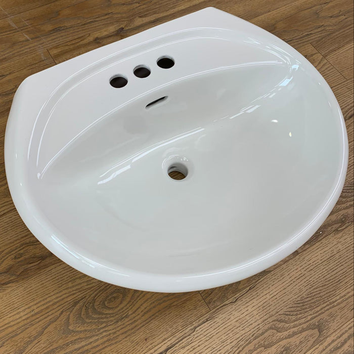 Carley 4-inch Center Pedestal Sink in White - 5343DMX
