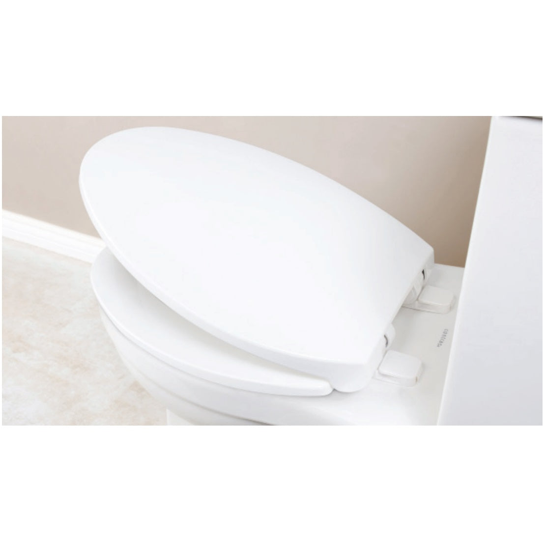 Soft Close Elongated Toilet Seat in White TS1209