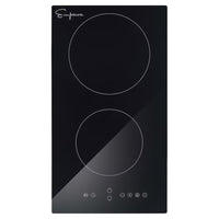 Empava Built-In 12-inch Smooth Surface Radiant Electric Cooktop in Black with 2 Elements