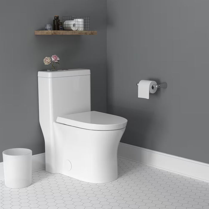 30-inch H Cosette 1-Piece Dual Flush Elongated Toilet in White