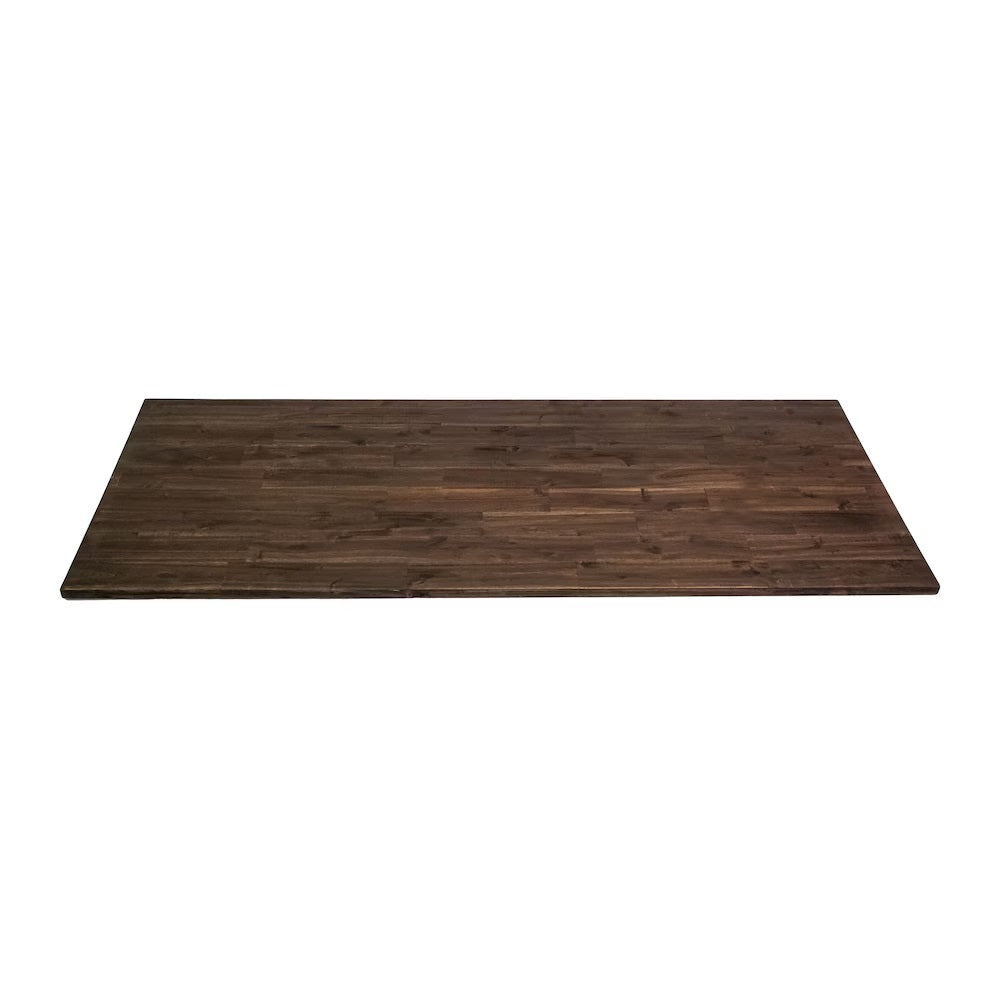 72x25.5-inch Acacia FJ Square-Edge Wooden Countertop in Espresso Brown