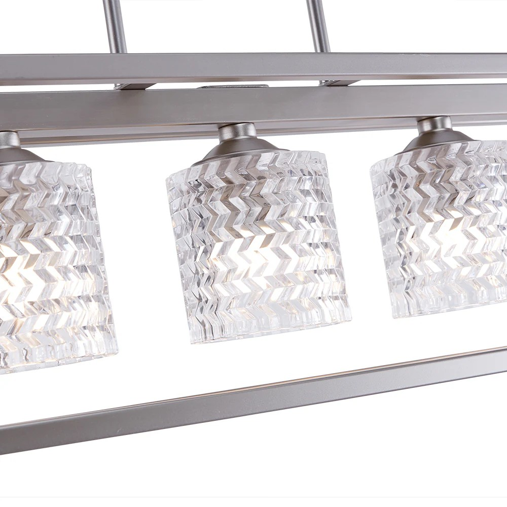 Crystal Kitchen 5-Light Pendant in Silver