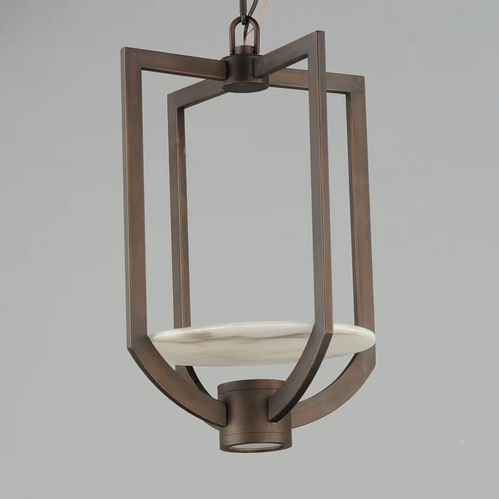 Maxim Quarry 2-Light LED Outdoor Pendant with Metal Surround