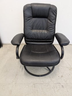 Black Leather Swivel Chair
