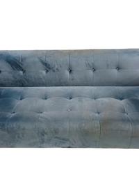 Blue 3-Seater Fabric Sofa (Stained)