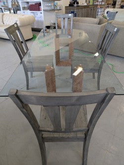 Glass Table With Marble Base