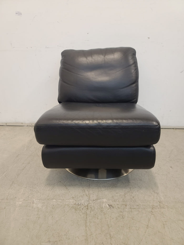 Black Leather Swivel Chair
