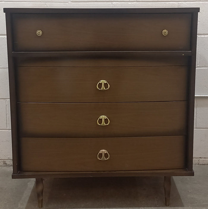 Mid-Century Modern Style Wooden Dresser with Four Drawers