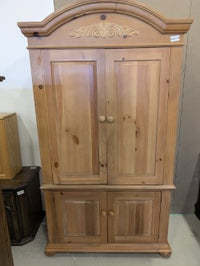 Vintage Pine TV Armoire