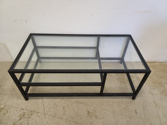 Modern Glass Table with 2 Glass Inserts