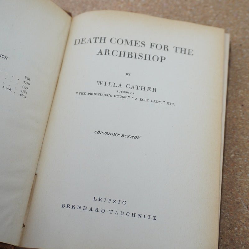 Death Comes for the Archbishop by Willa Cather 1927