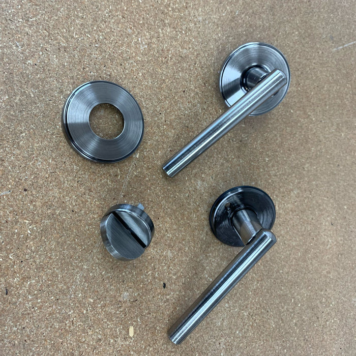 Detroit Door Entry Set in Antique Nickel 8025DETCRM