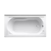 Devonshire 60-Inch Acrylic Alcove Drop-in Bathtub with Right-Hand Drain in White