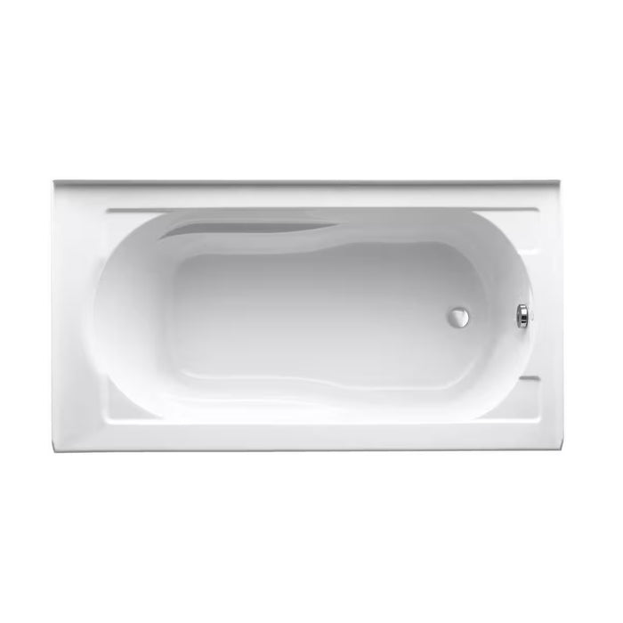 Devonshire 60-Inch Acrylic Alcove Drop-in Bathtub with Right-Hand Drain in White