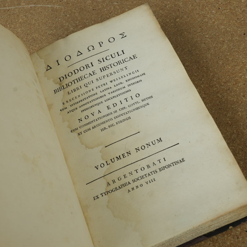 Bibliothecae Historicae by Diodorus Siculus Vol IX 1947