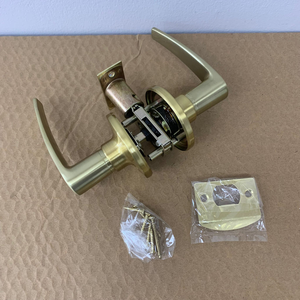 Door Passage Lever Set – Brushed Gold, 3820PS