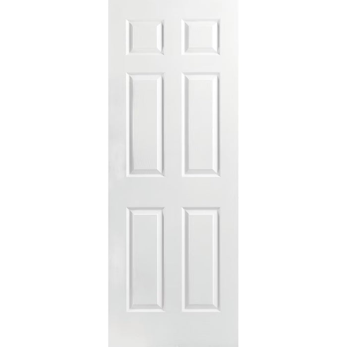 Masonite 30-inch x 80-inch Primed 6 Panel Hollow Core Textured Interior Door Slab