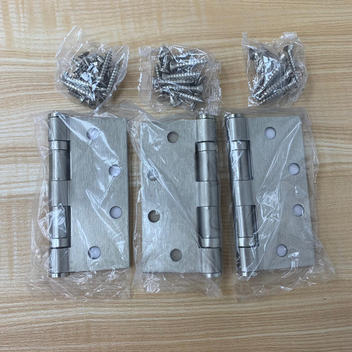 Dorex 183 Template Hinges – 4.5x4 inch – Satin Nickel (Set of 3)