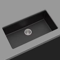 Kraus Undermount Granite Composite 32-inch Single Basin Kitchen Sink Kit in Black