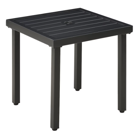 Outsunny Black Square Patio Outdoor Side & Accent Table