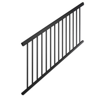 Peak RailBlazers 6 ft. W Aluminum Deck Railing Stair Pre-Assembled Panel in Matte Black