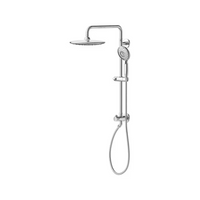24" 4-Spray Round Wall Bar Chrome Shower Kit with Hand Shower
