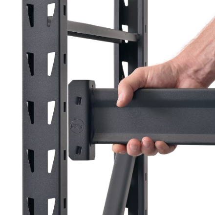 Husky 77-inch W x 78-inch H x 24-inch D 4-Shelf Heavy Duty Industrial Welded Steel Garage Storage Rack Shelving Unit in Black