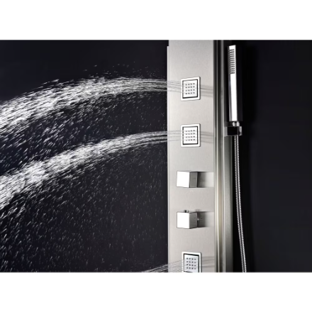 ANZZI Visor 60-inch Full Body Shower Panel with Heavy Rain Shower and Spray Wand