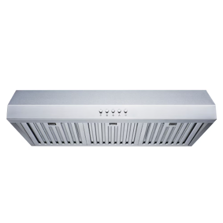 Vissani 30-inch 500CFM Convertible Under Cabinet Range Hood with 3-Speed Setting in Stainless Steel